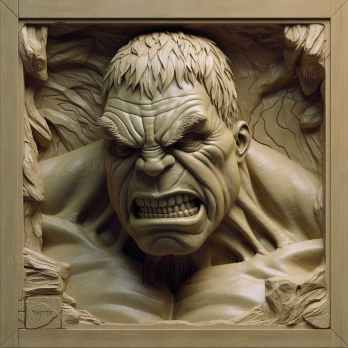 Hulk movie 1 stl model for CNC